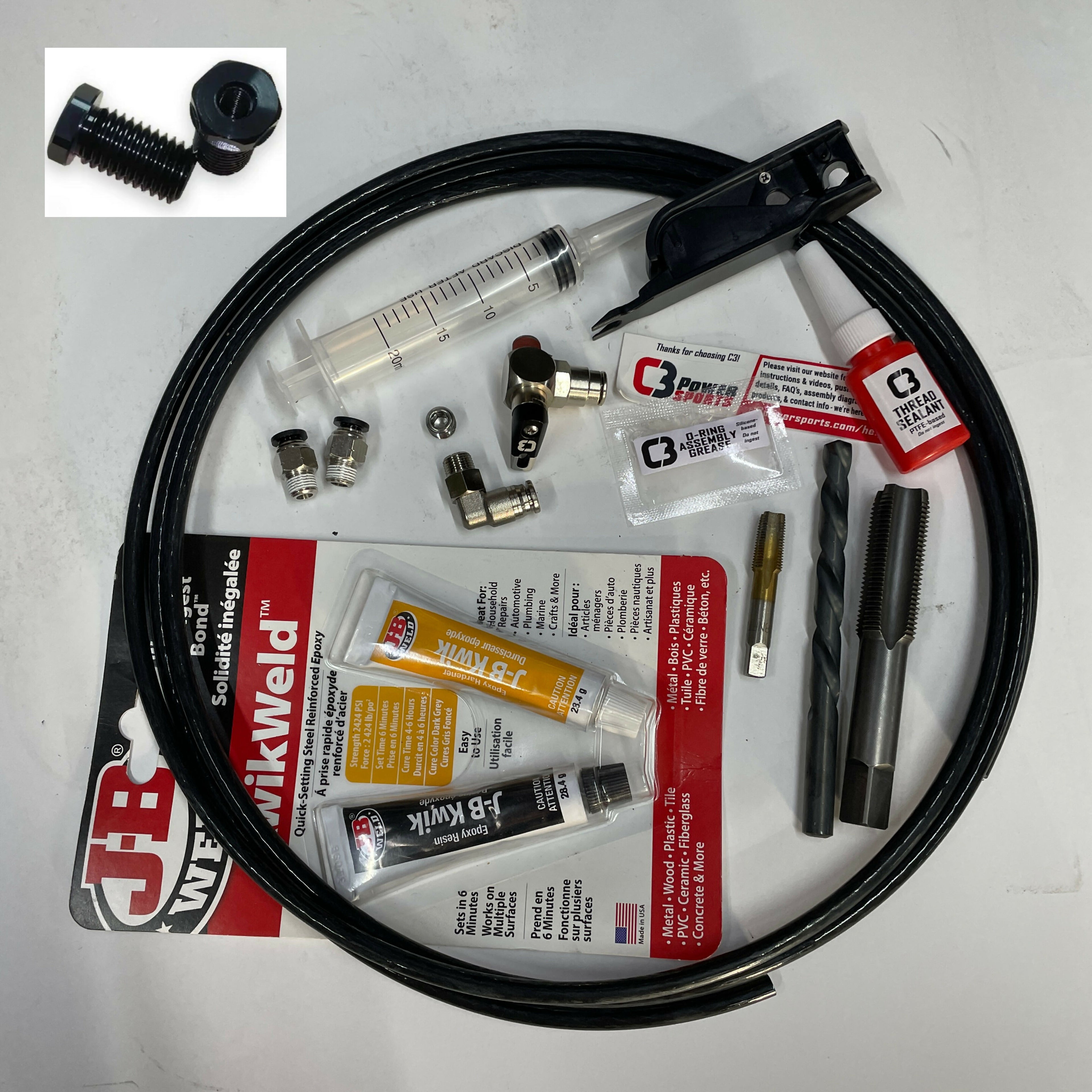 all the parts and pices for at home heated handle bar kit